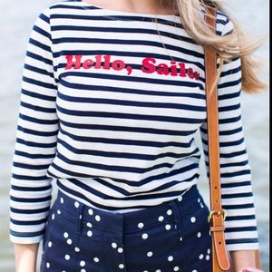 Like New! J.Crew Hello, Sailor 3/4 sleeve shirt